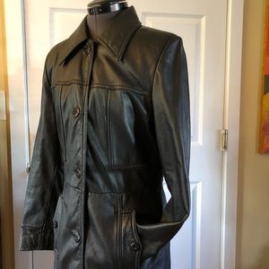 Leather trench - excellent